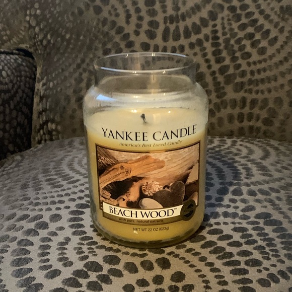 Yankee Candle Other - Yankee Candle Beachwood 22oz Candle Good Used Condition, Tons of Burn Life Left